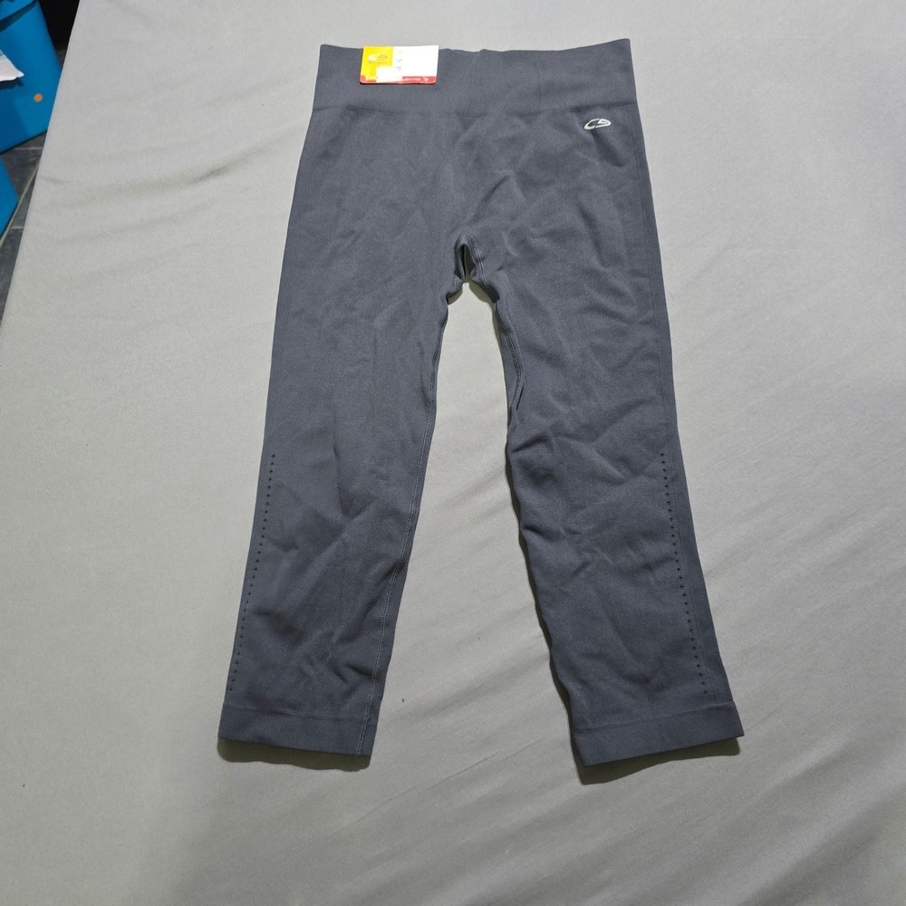 Champion C9 Seamless Capri Leggings Women S Grey Laser Cut Activewear  new